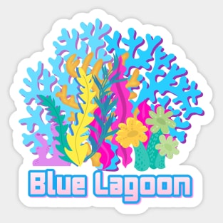 Blue Lagoon, The Story of the Sea, coral reefs Sticker